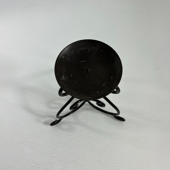 Target Black Metal Pillar Candle Holder Scroll 7.25" Tall Contemporary Decor - Picture 3 of 6